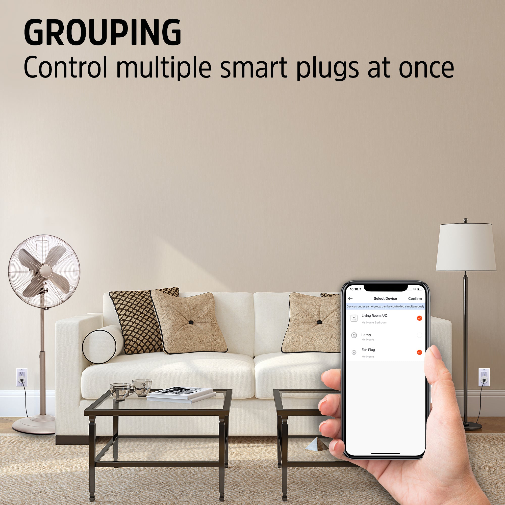 Smart Wi-Fi Plug 10A - Mobile App and Voice Control, 1-Pack & 4-Pack