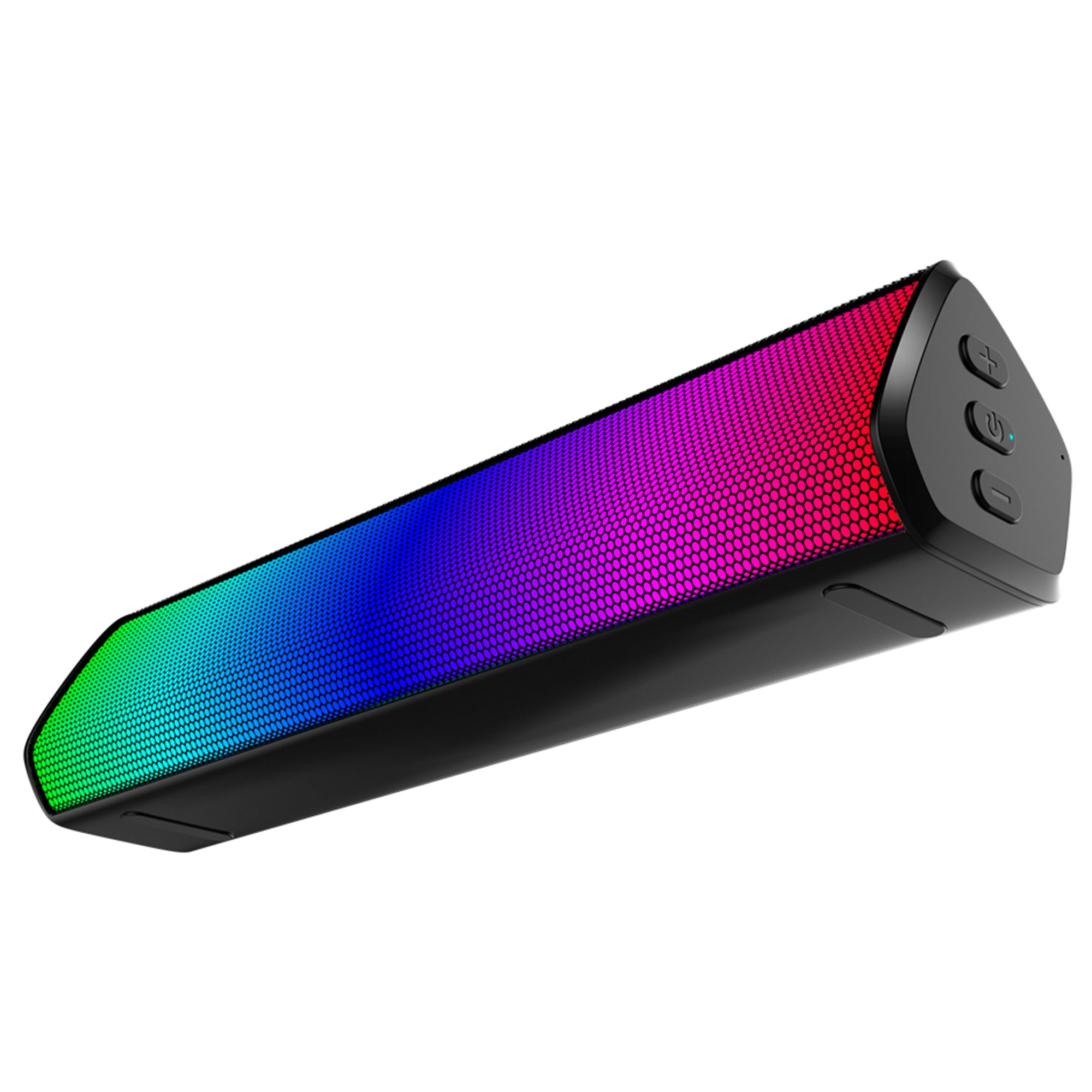 Sound Reactive Multi-Color LED Light Bluetooth Sound Bar Speaker, Built-in Audio Controls