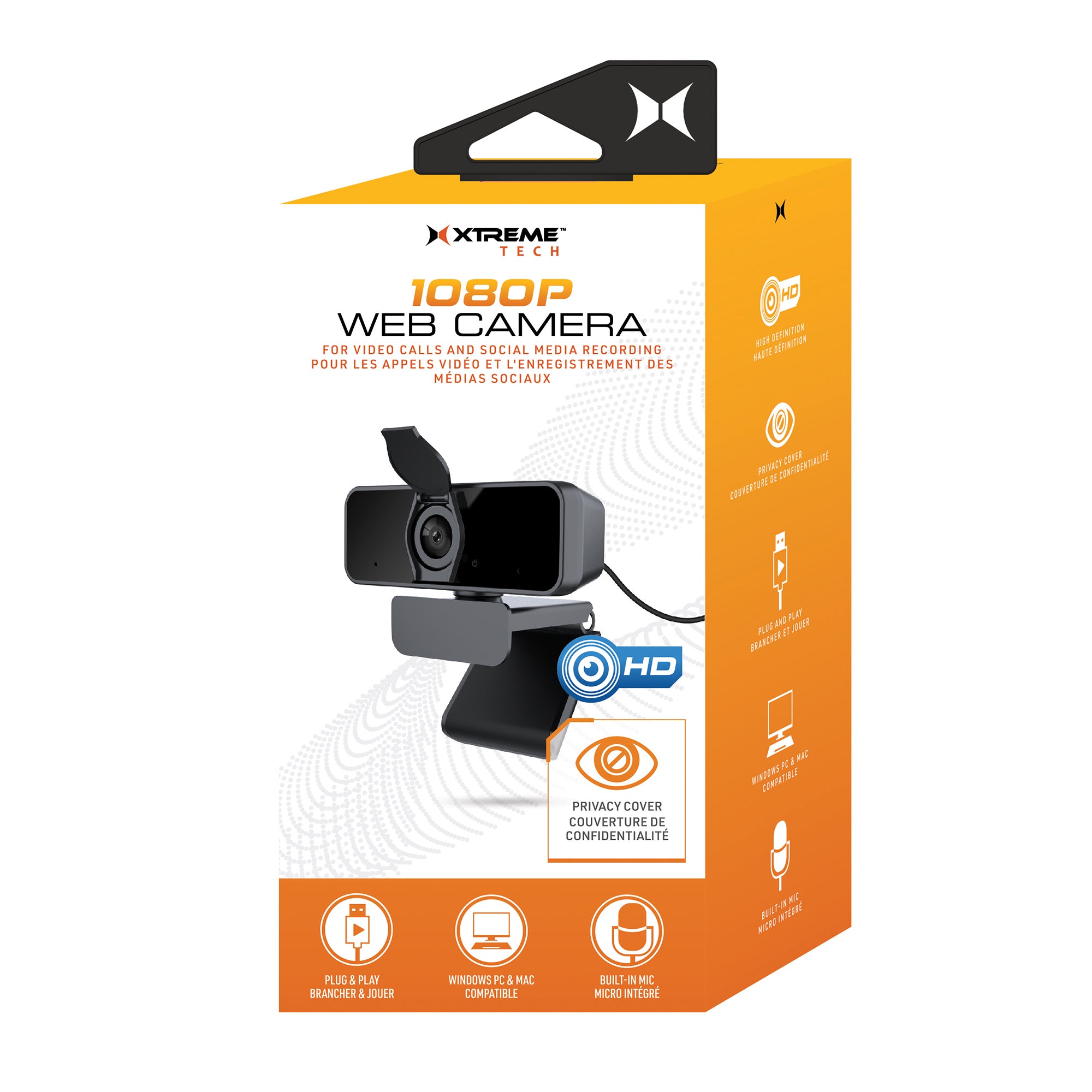 1080P HD PC Camera with Built-in Microphone & Privacy Cover - USB Web Camera for Streaming, Video Conferencing & Zoom Calls