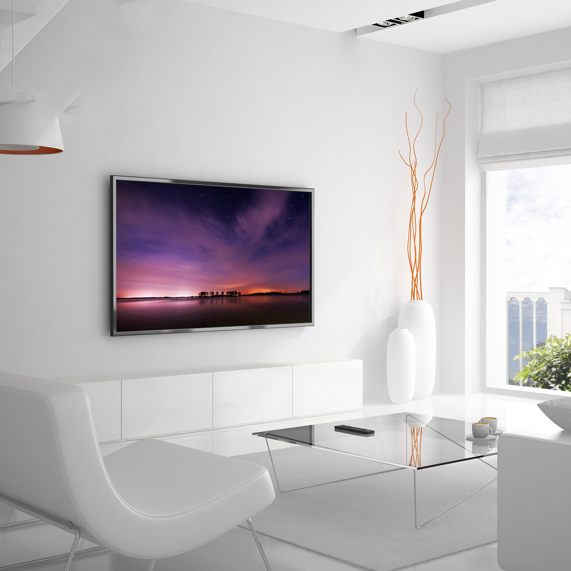 Full Motion TV Wall Mount Bracket for 32"-55" TVs, VESA 400x400 - Tilting, Swivel, and Slim Design