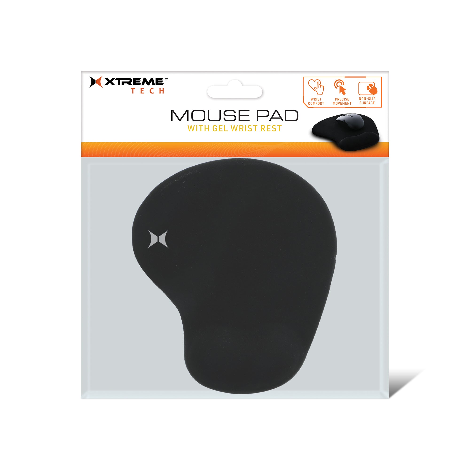 Computer Mouse Pad with Gel Wrist Rest, for Desktop/Office, Non-Slip Rubber Base/Design