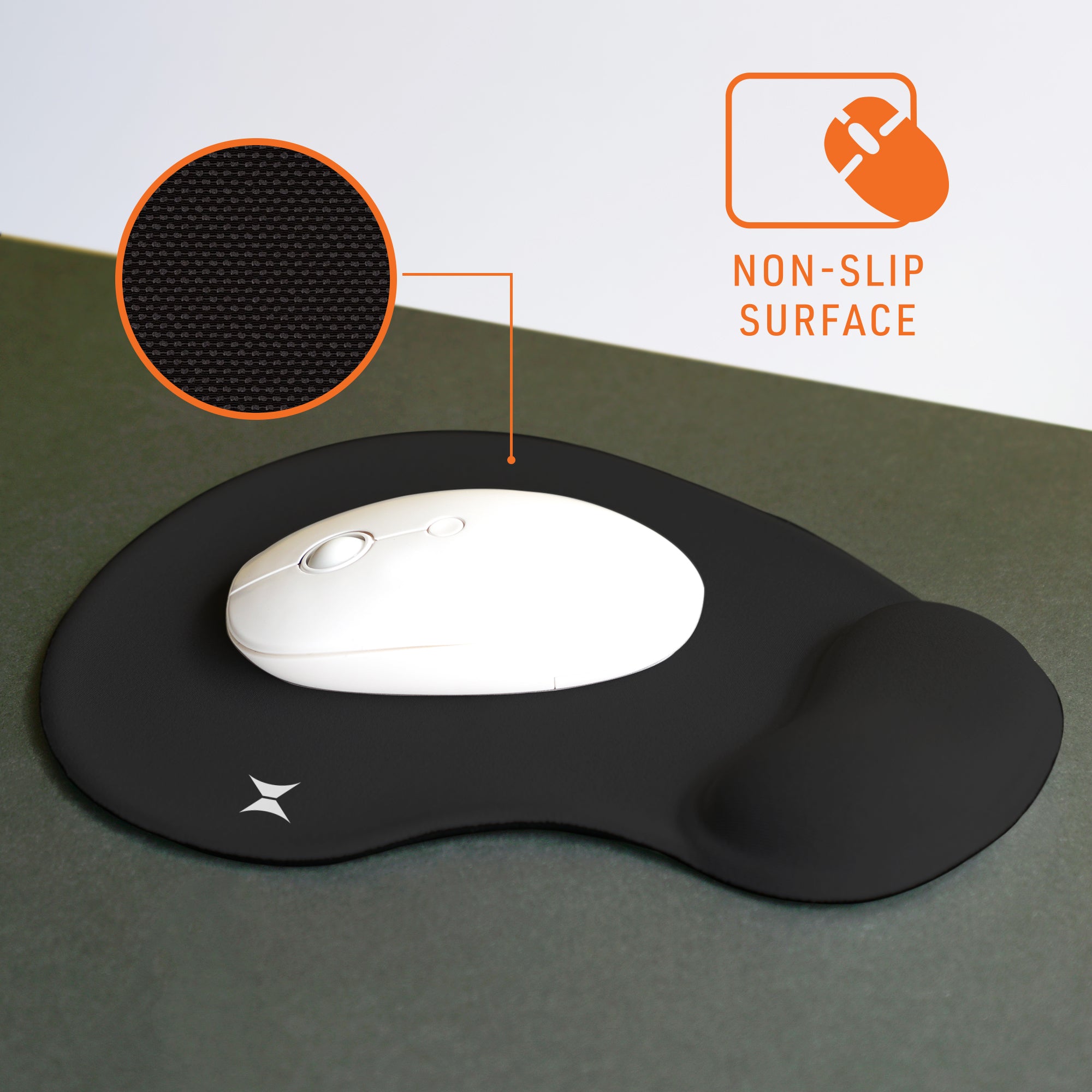 Computer Mouse Pad with Gel Wrist Rest, for Desktop/Office, Non-Slip Rubber Base/Design