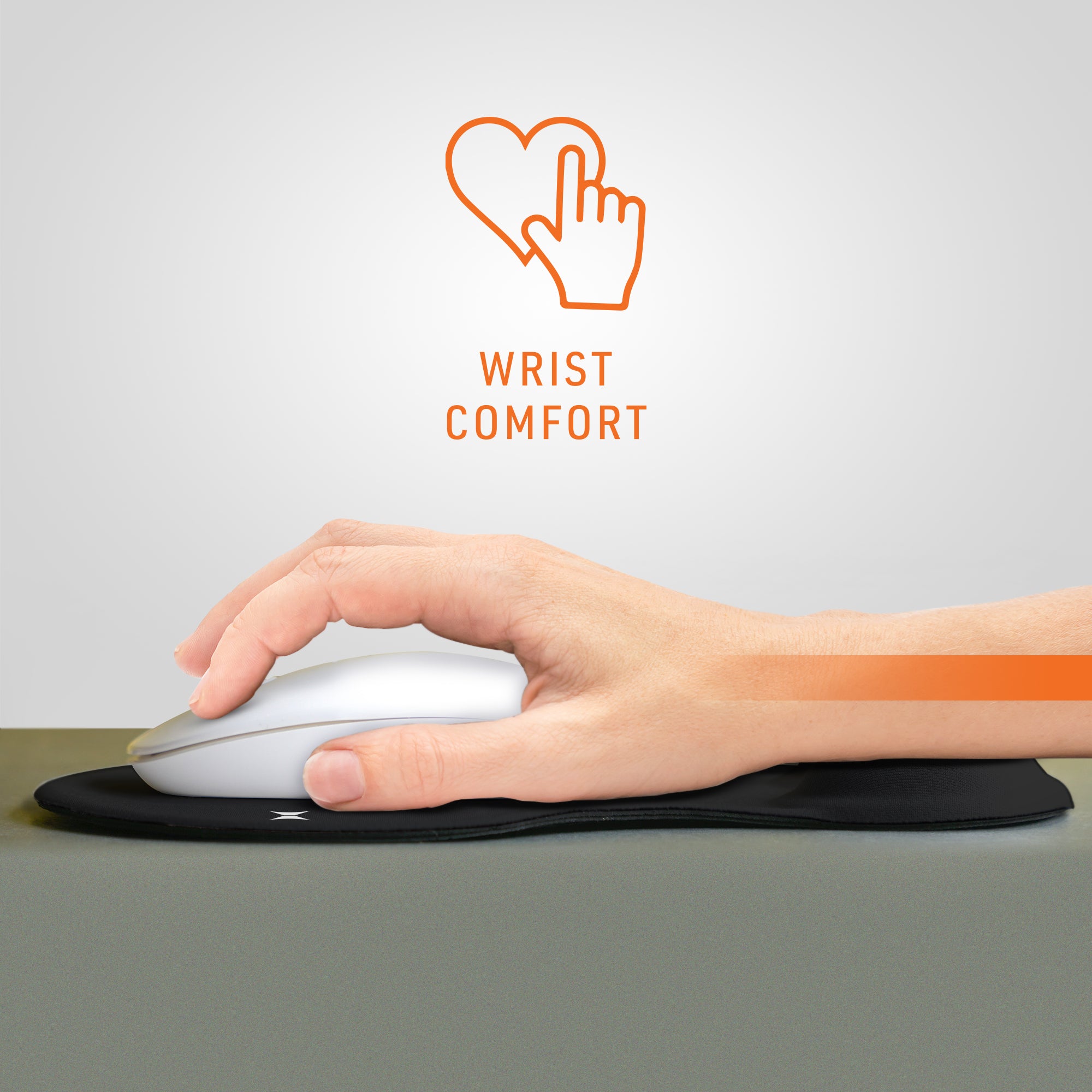 Computer Mouse Pad with Gel Wrist Rest, for Desktop/Office, Non-Slip Rubber Base/Design