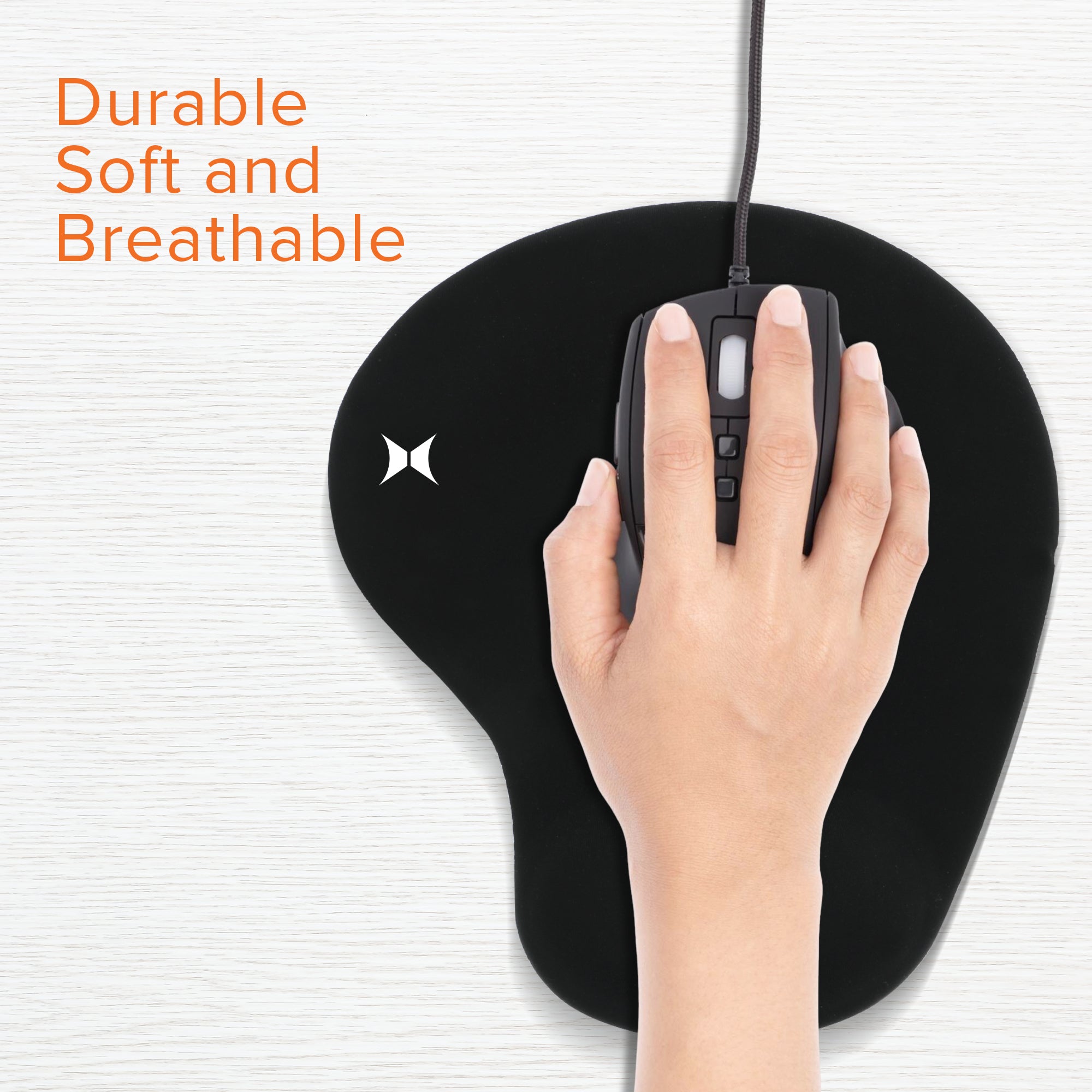 Computer Mouse Pad with Gel Wrist Rest, for Desktop/Office, Non-Slip Rubber Base/Design