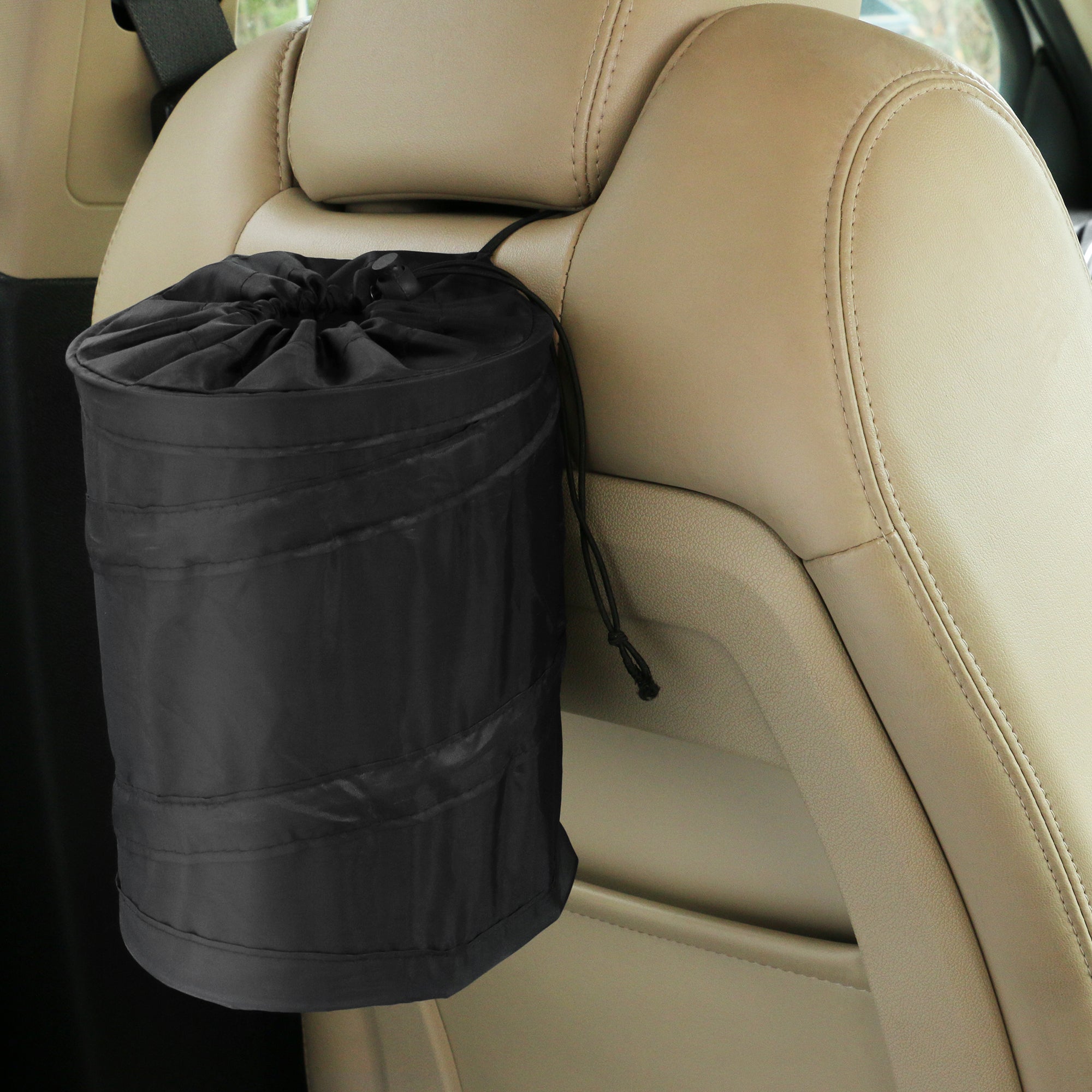 Pop Up Car Garbage Can - 8in Collapsible & Washable Waste Bin for Vehicle Organization & Storage