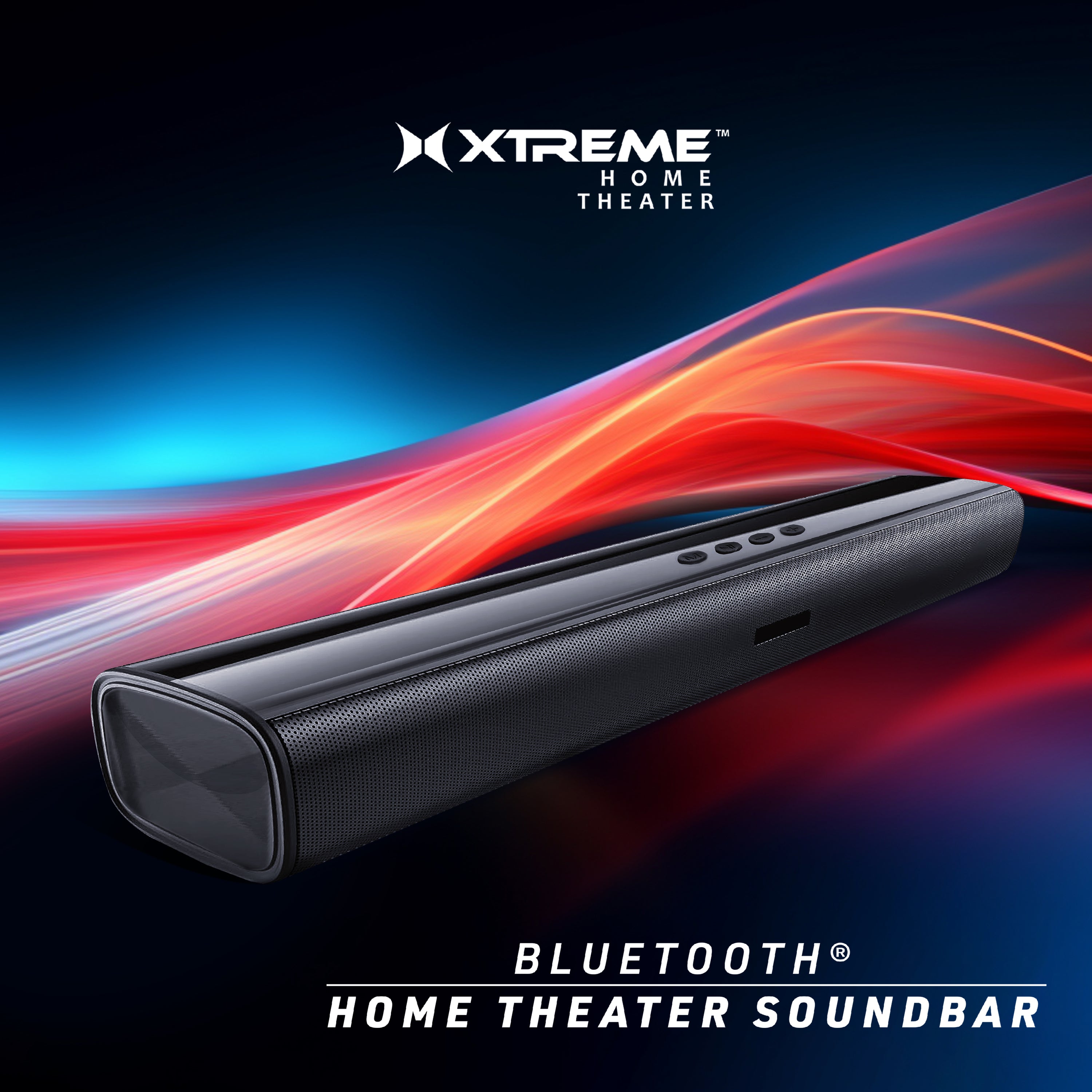 32" Bluetooth Home Theater Soundbar with Built-in Controls, Wall-Mountable Design, IR Remote Control