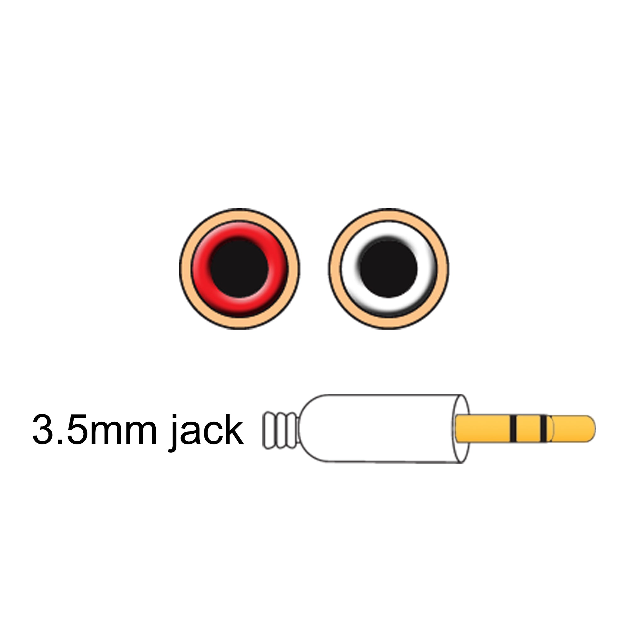 6ft 3.5mm to RCA Audio Cable - Gold-Plated Connectors for Home Stereo Systems