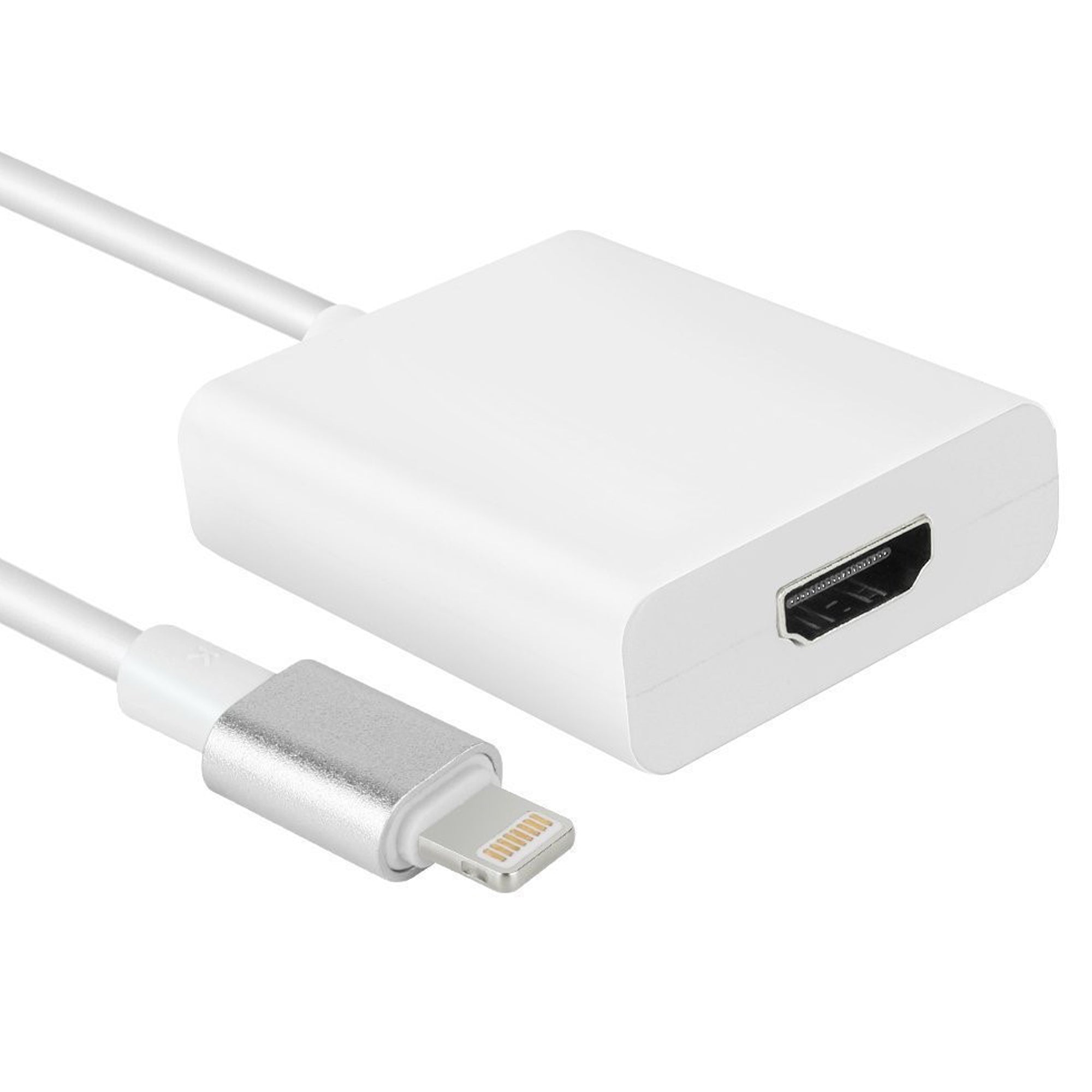 2.5ft Lightning to HDMI Cable Adapter for iPhone & iPad - 1080p HD Video Converter for TV, Monitor, & Projector