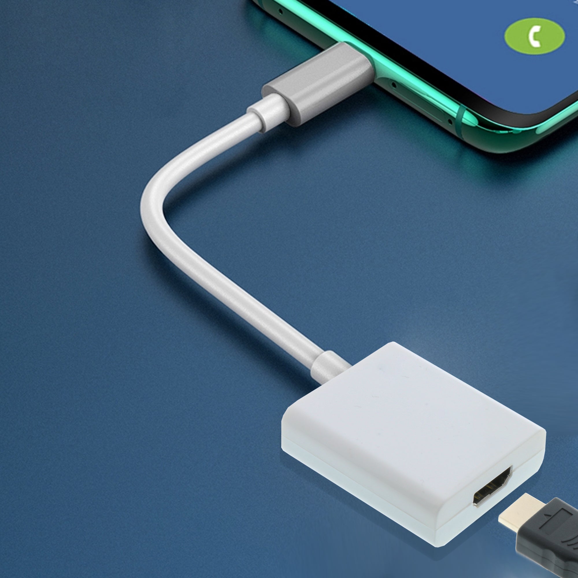 2.5ft Lightning to HDMI Cable Adapter for iPhone & iPad - 1080p HD Video Converter for TV, Monitor, & Projector