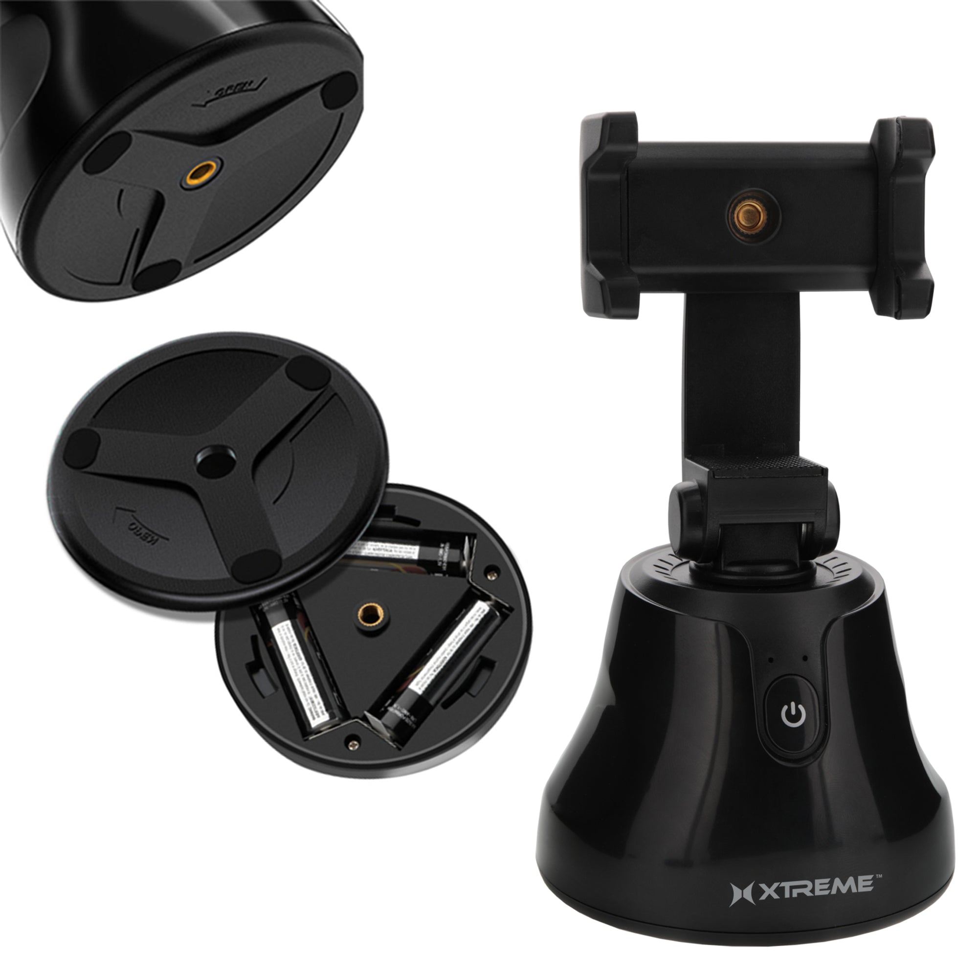 Face Tracker Smartphone Mount, AA Battery-Powered Device, Selfie Sticks, Selfie Stick Accessory, Tripod Accessory