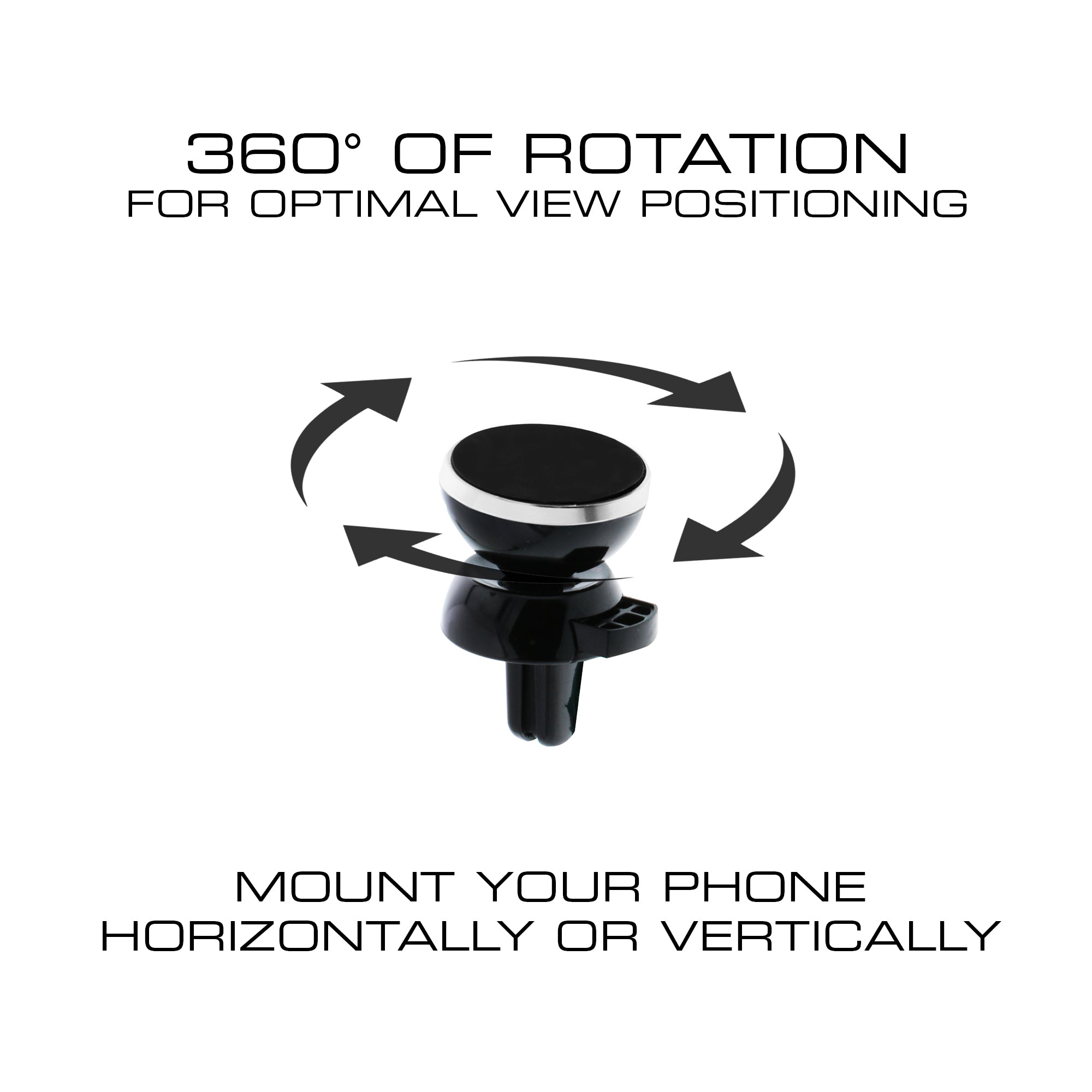 Universal Magnetic Smartphone Car Air Vent Mount for All Smartphones, Mobile, Silver