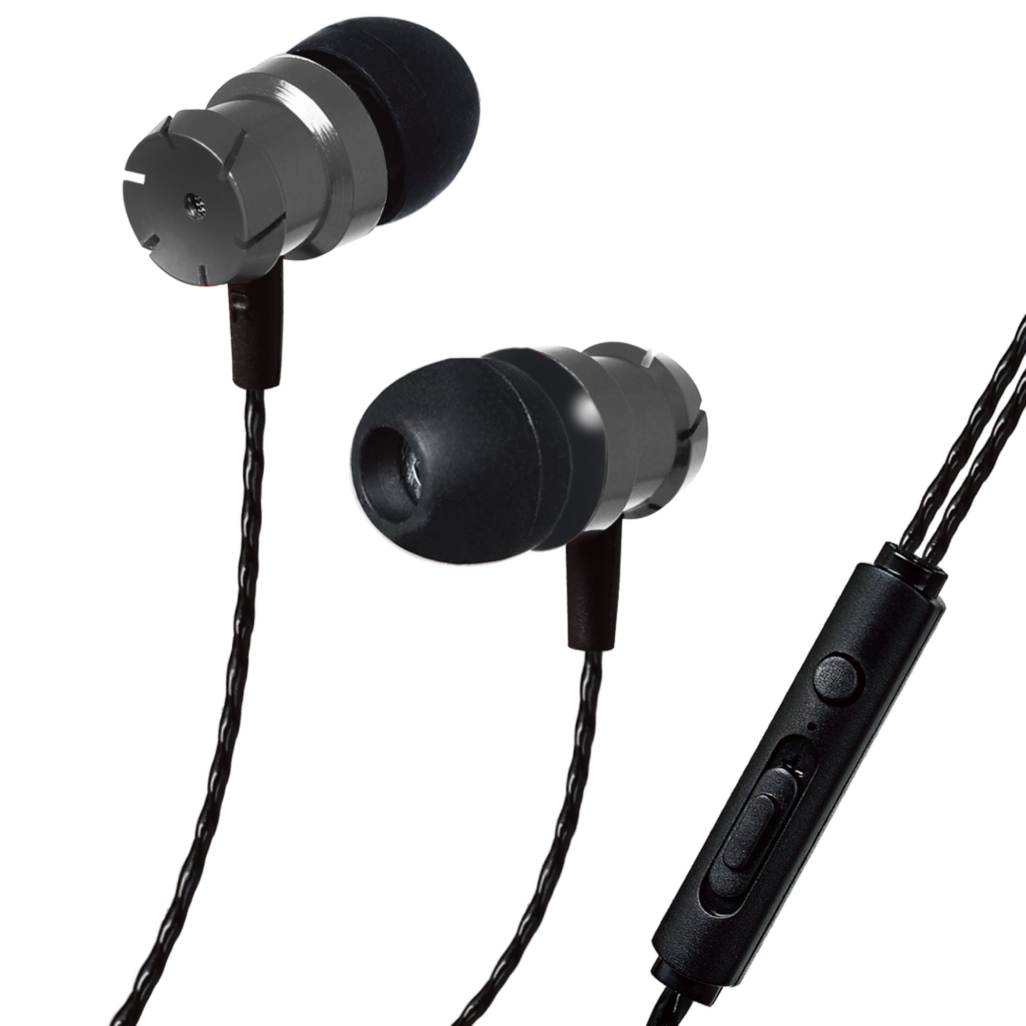 RECON 3.5mm Earbuds with Built-in Microphone & Volume Control - Wired In-Ear Headphones for iOS/Android, Laptops, Tablets, and PC