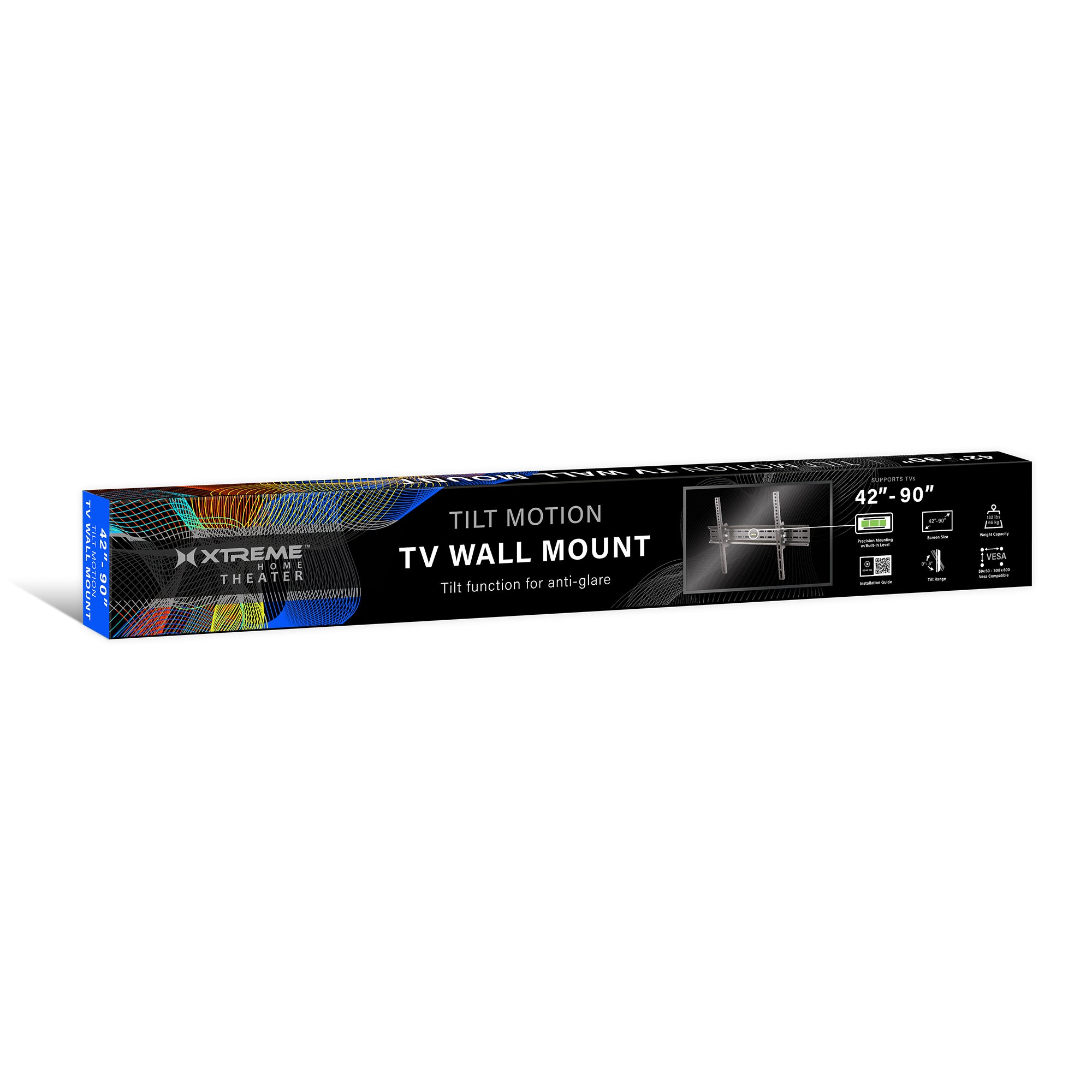 Heavy-Duty Tilting TV Wall Mount for 42"-90" TVs - Supports 132 lbs, VESA 800x600