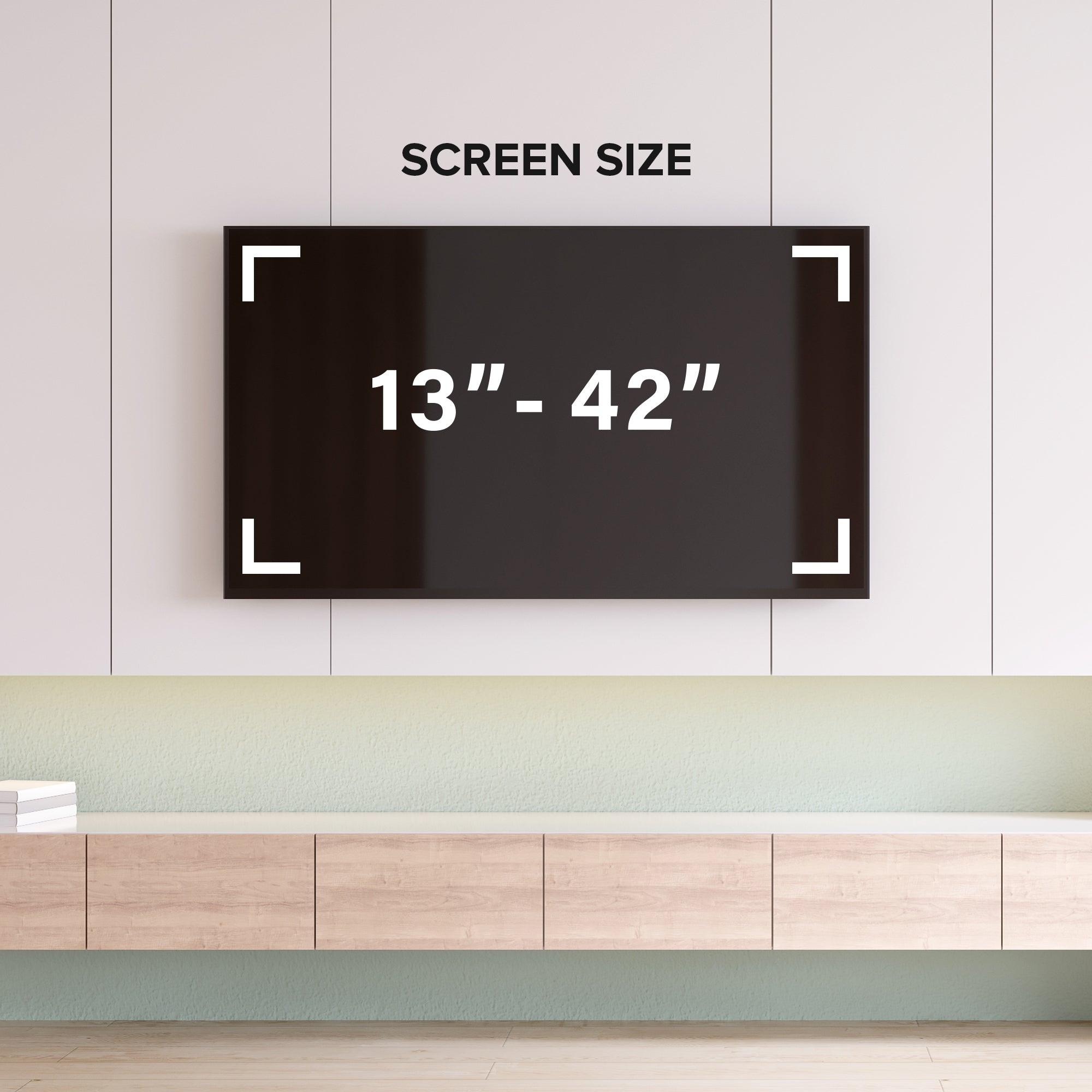 Full Motion TV Wall Mount Bracket for 13-42 Inch TVs, Supports up to 55 lbs, Easy to Install