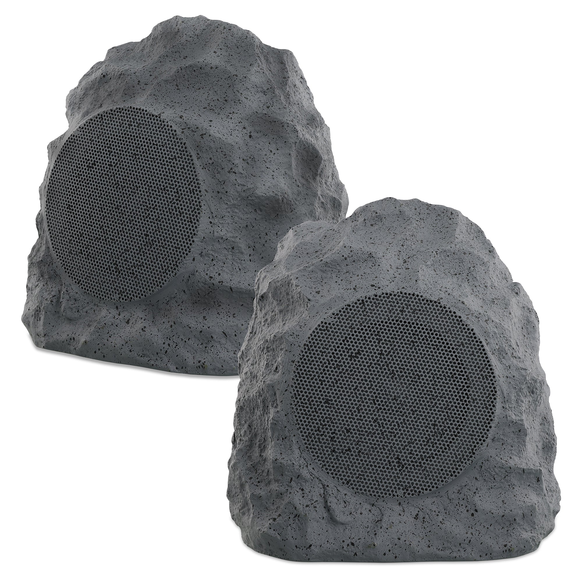 Rock Speakers Outdoor Waterproof 2 Pack - IPX5 Water-Resistant Speaker with True Wireless Stereo - 33ft Range