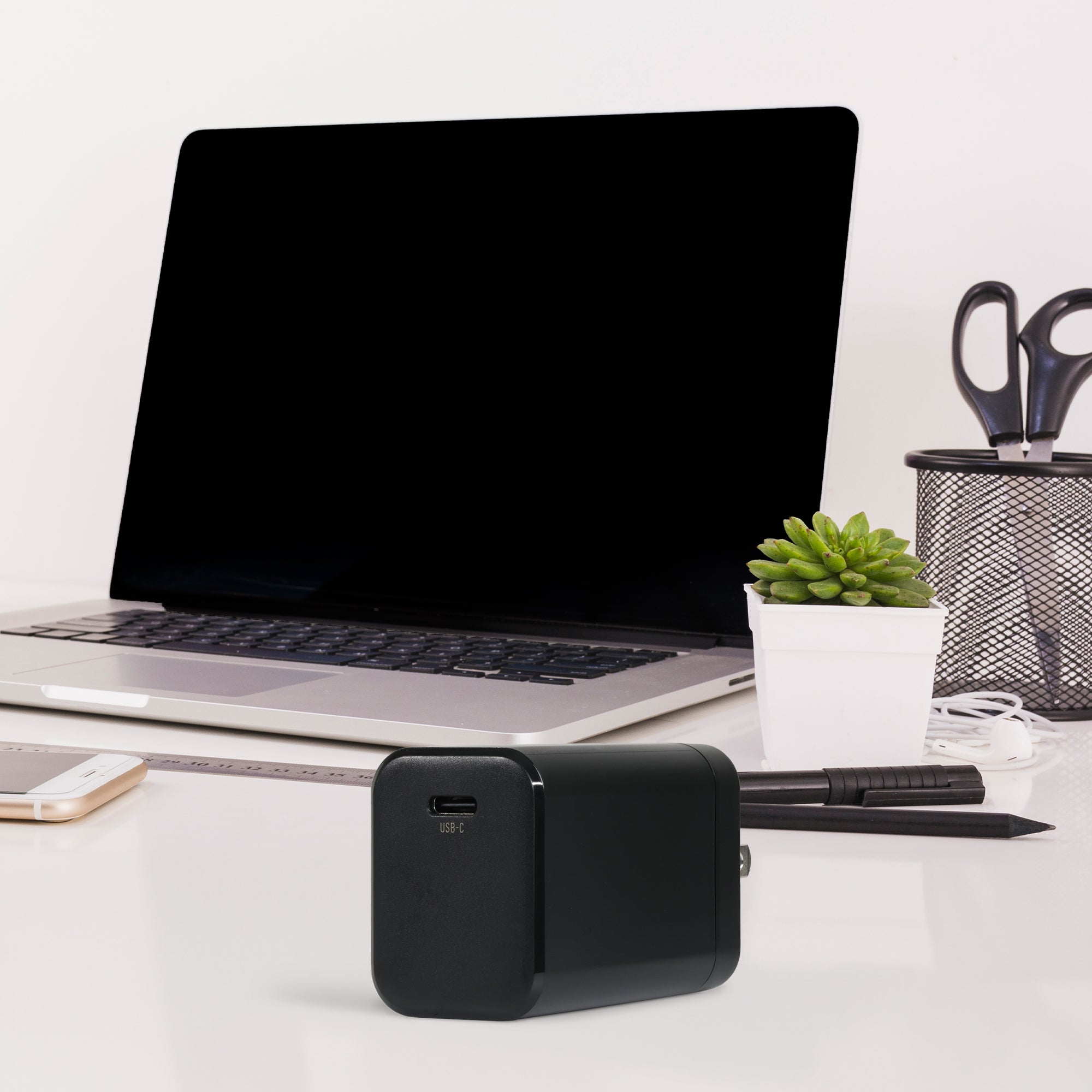 65W USB-C Wall Charger for Laptops with PD Power Delivery, Compact Fast Charging Wall Charger