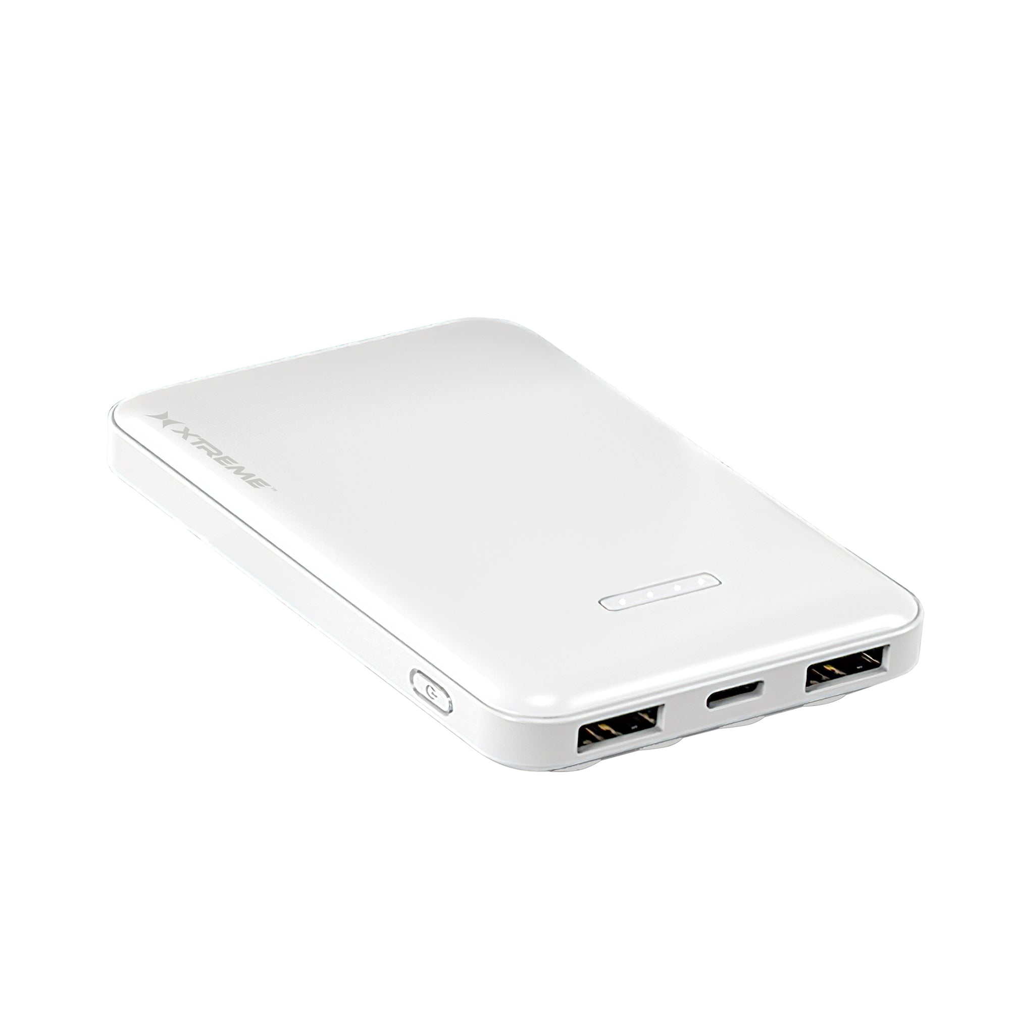 5000mAh Portable Power Bank with Dual Ports, Built-In Light Indicator, and Compact Design for On-the-Go Charging of Smartphones and Tablets