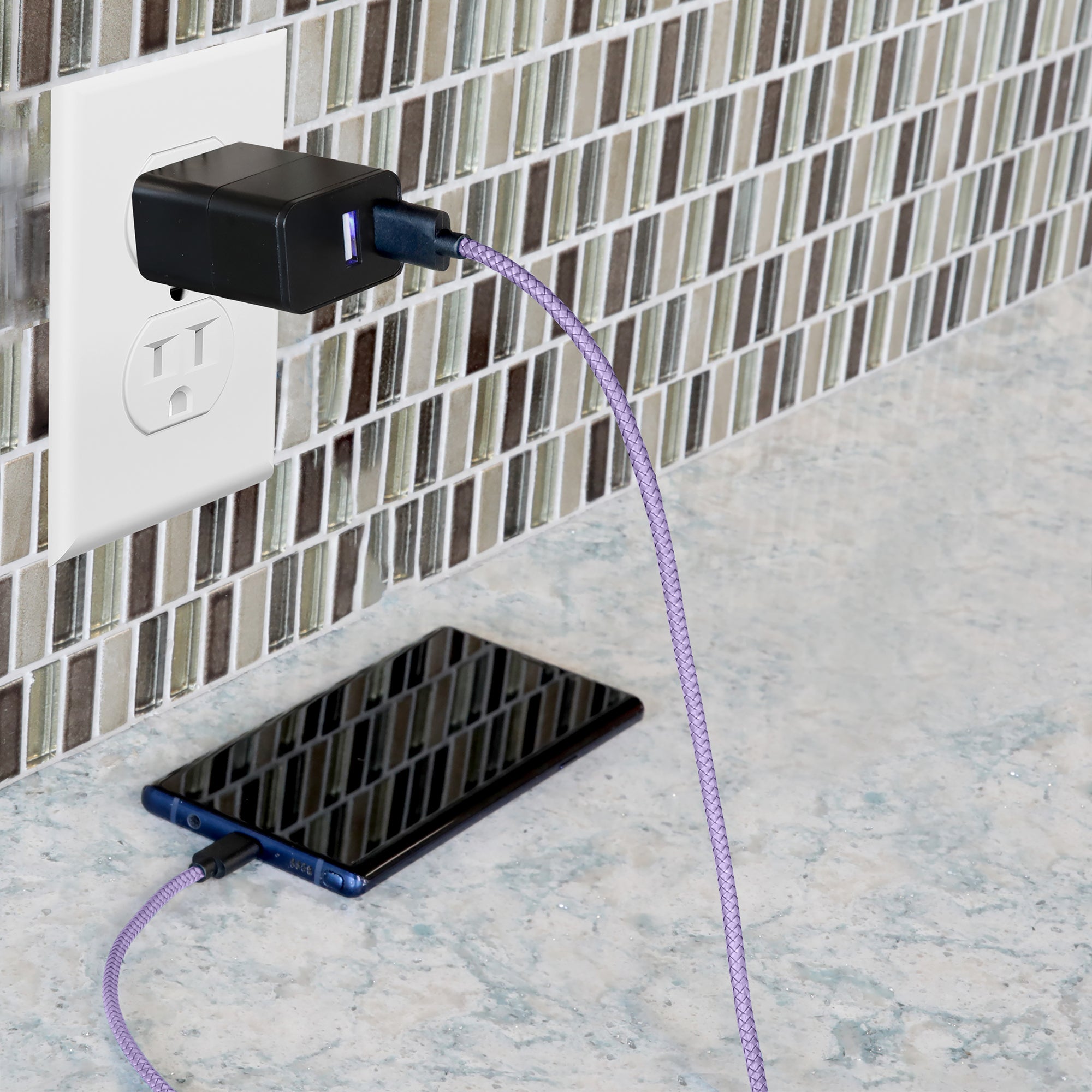 3ft USB-A to Type-C Cable for Data Sync and Transfer, Basic USB 2.0 Charger Cord for Smartphones and Tablets