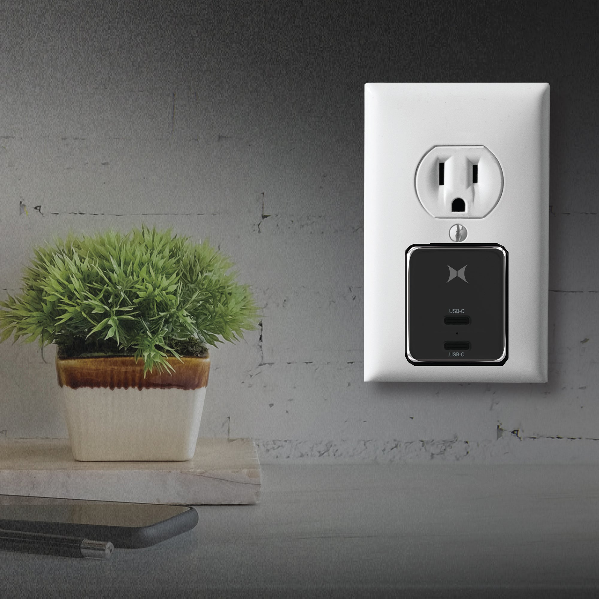 Dual Type-C Port Wall Charger with Foldable Prongs, 3.1A Fast Charging USB-C Power Adapter for Smartphones and Tablets