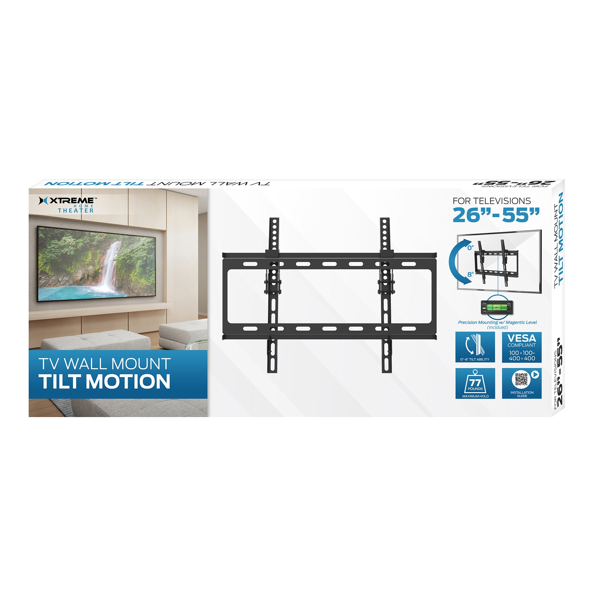 Full Motion TV Wall Mount Bracket for 36"-70" TVs - Tilting, Swivel, and Articulating Design - 55lbs Capacity