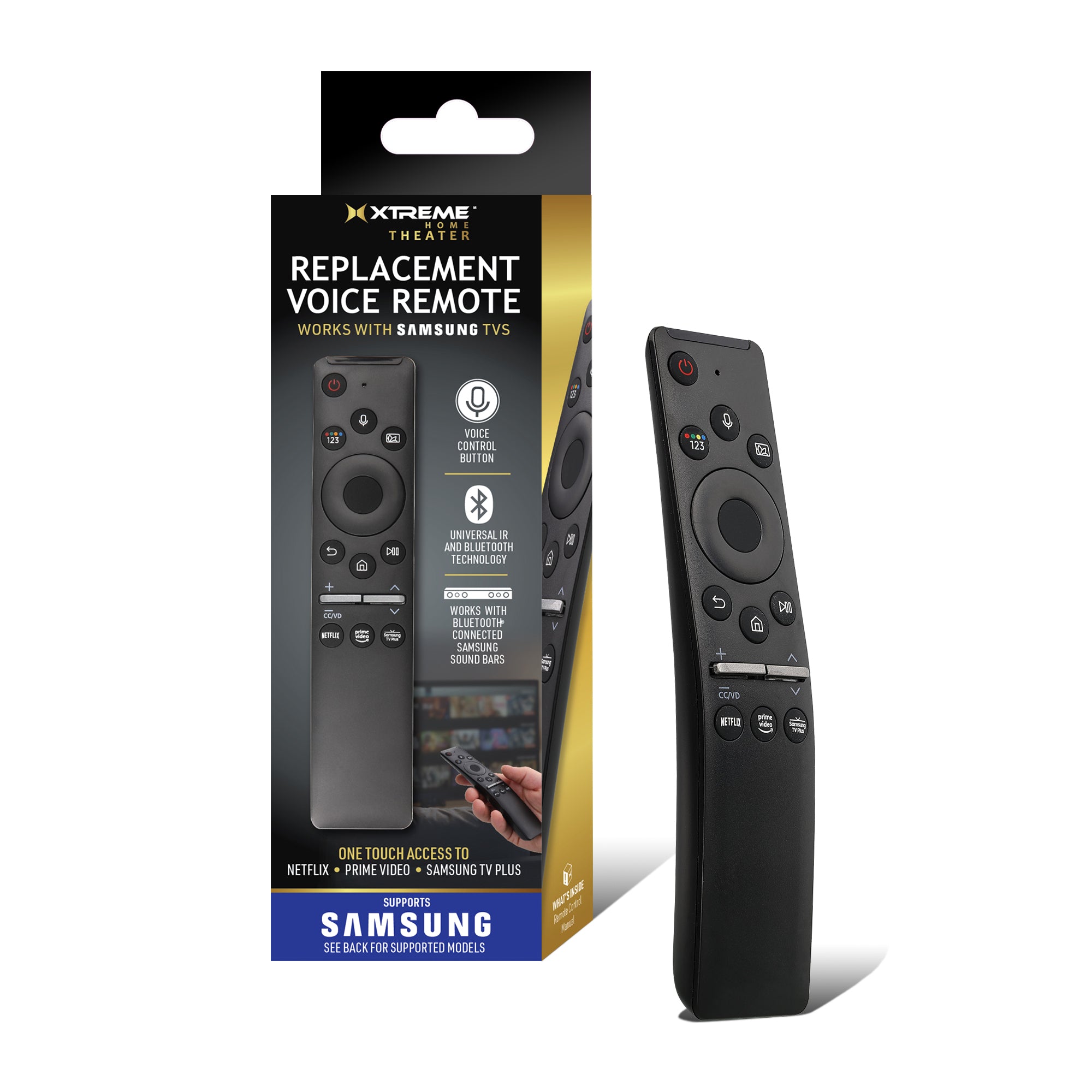 Samsung Smart TV Remote with Voice Control, Simple Selection Pad, and Ambient Mode Functionality for QLED and Frame TVs