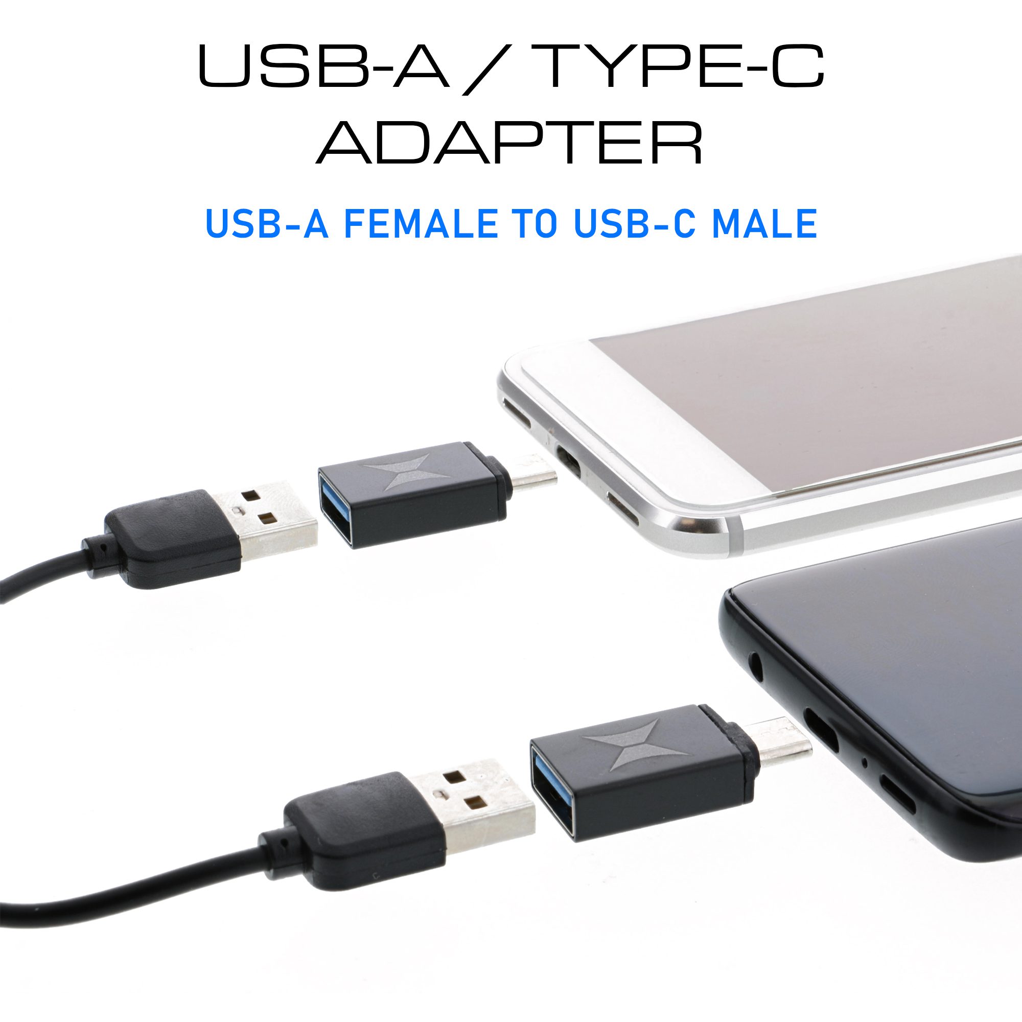 Adaptateur USB C Femelle vers USB A Mâle 3-Pack-Chargeur Type C