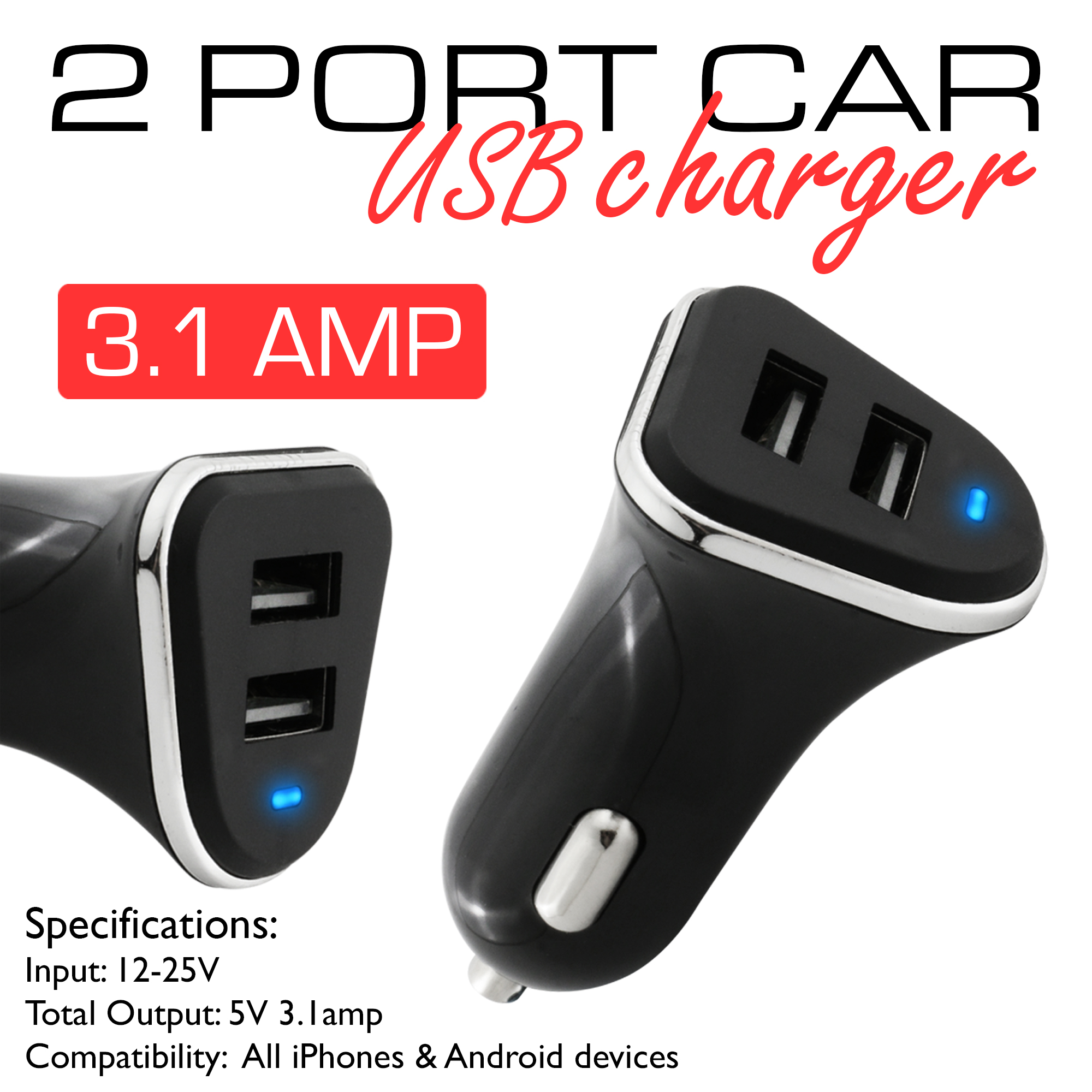 Dual-Port USB Car Charger