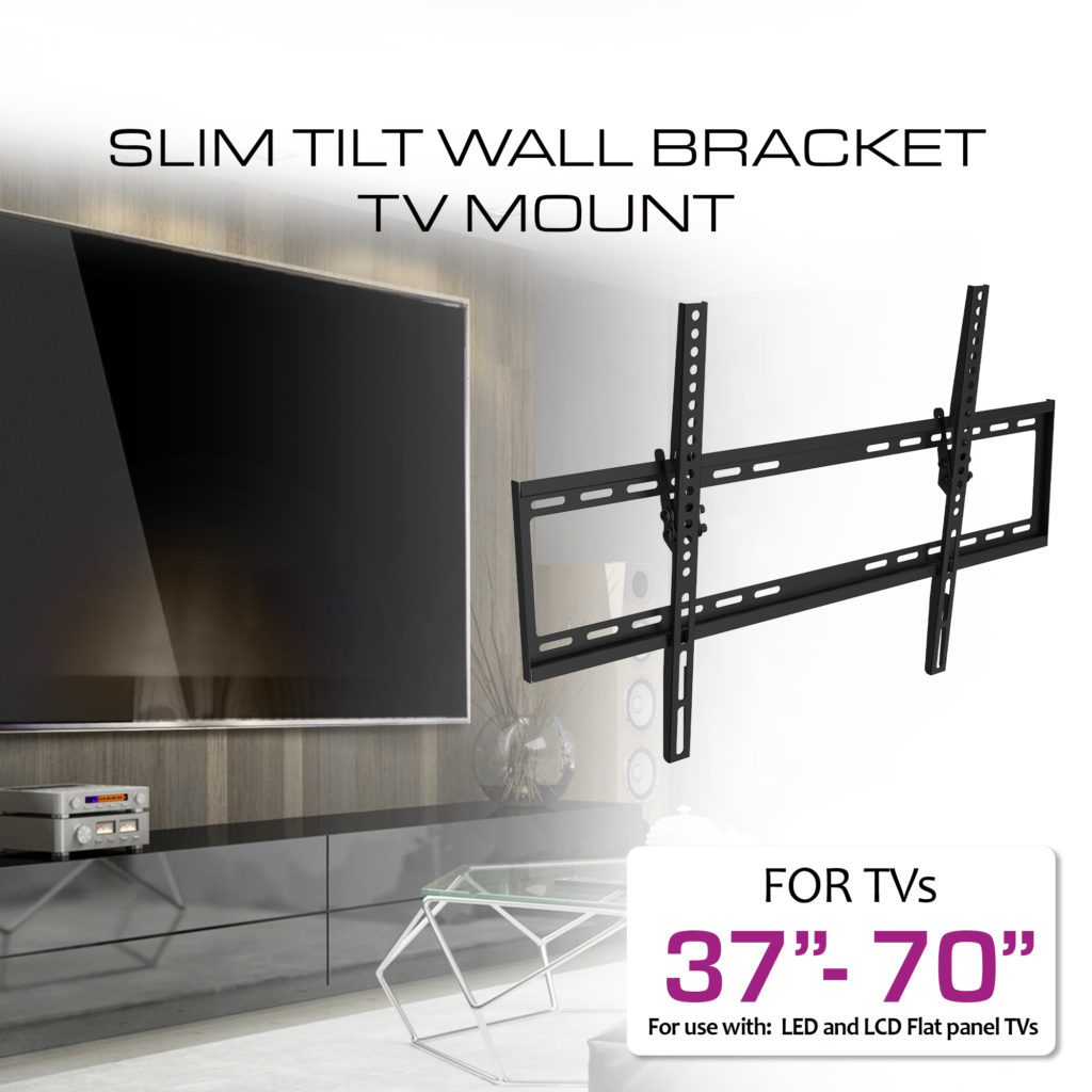 Slim Tilt Wall Bracket TV Mount Size 37″70″ Xtreme Cables